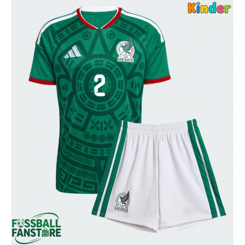 Mexiko Jorge Sanchez #2 Replik Heimtrikot Kinder WM 2026 Kurzarm (+ Kurze Hosen)